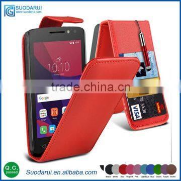 PU Leather flip case For Alcatel Pixi 4 4.0''