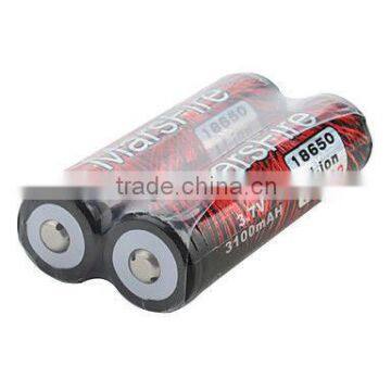 led flashlight battery MarsFire 18650 3100mAh 3.7V Li-ion Rechargeable Battery with PCB (1 pair)