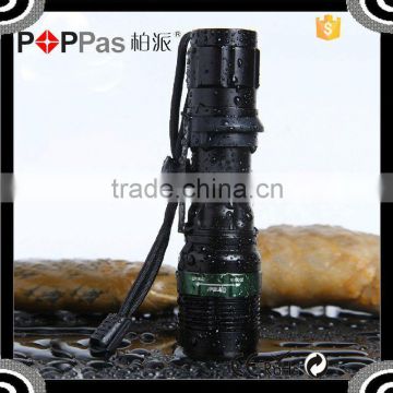 POPPAS T820 Hot Sale XPE Led Adjustable Focus aluminum tactical flashlight