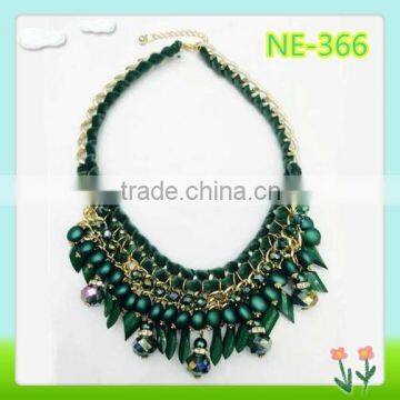 Wholesale fancy dark blue crystal necklace