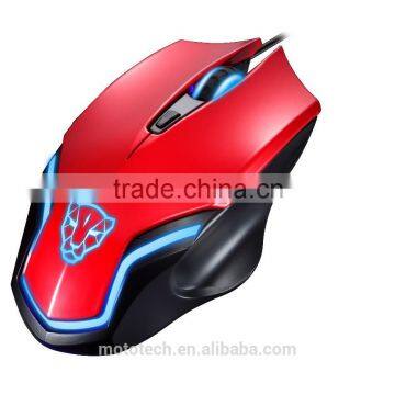 F61 2000DPI-6 Button-1 x Wheel USB Computer Gaming Mouse With Blue Backlit Design photo-2