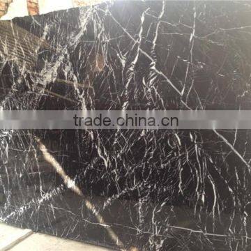 black marquina black polished standard marble slab