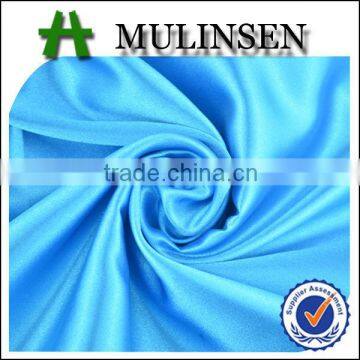 Mulinsen woven satin shinny polyester royal blue fabric