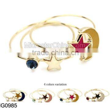 Magazine Style Gold Heart Ring With Crystal photo-6