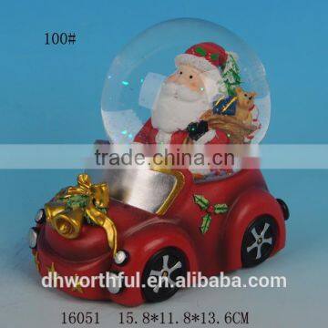 Lovely resin santa snow globe for christmas day