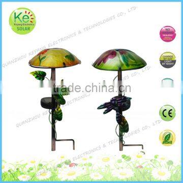 Metal solar mushroom garden flood led light