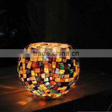 mosaic glass votive