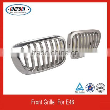 Car accessories chrome front grille auto front bumper grill for E46