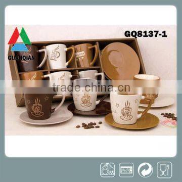 180ml wholesale tea cups and saucers with display box