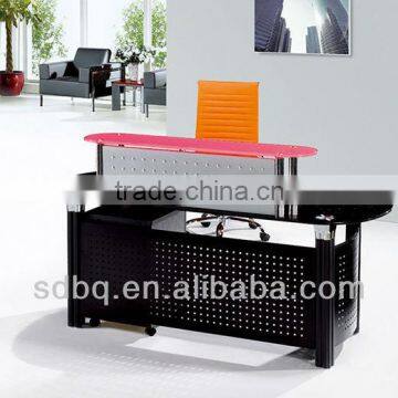 office furniture glass Hotel reception desk Modern 2-layer Reception Desk | reception table/PT-P011