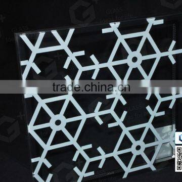 Snow design ceramic silkscreen glass tempered glass