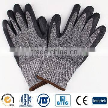 HPPE Fiberglass Nylon PU Coating ANSI 3 Cut Resistant Gloves photo-2