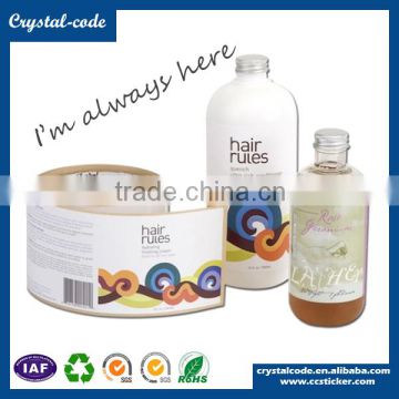 PP rolled daily product adhesive packaging shampoo label