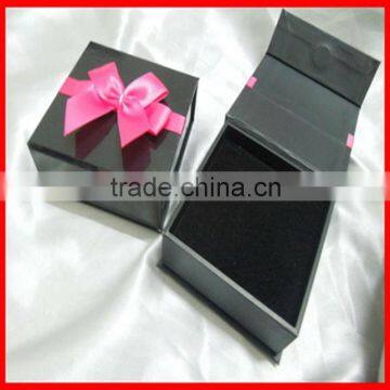 Customized Black Paper Box With Insert And Ribbon