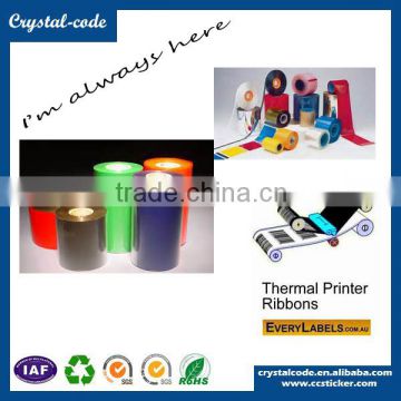 Different types of ribbons with high quality barcode sticker print wax/resin for fax machine