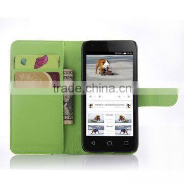 Top level hot-sale wallet case for alcatel for pixi 3