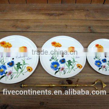 New decal ceramic fruit plates set