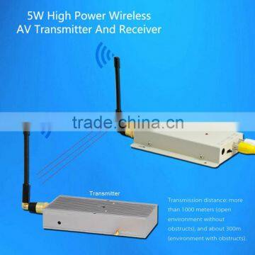 Portable mini 1.2GHz 5W professional wireless fm av transceiver