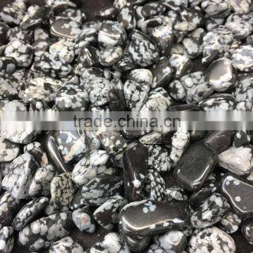 Snow Flake Obsidian Stone Gravels Obsidian Rough Chips photo-4