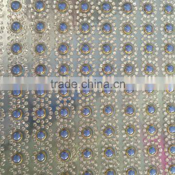 ceramic pearl with stone designed 24x40cm back glue decorative sheet for shoes