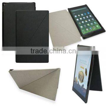 Multi-Angle Folding Stand Leather Case for 2015 Kindle HD 10, Protective Leather Case for e-Reader 2015 Kindle HD 10