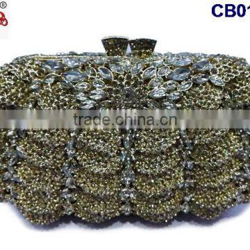 CB0149(7-12) two different popular purse handbags Party clutch crystal evening clutch purse