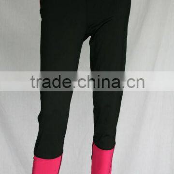 Quick dry 14 years old girl's sportswear tights pants, wholesale custom childrens clothing