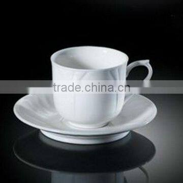 H3099 white porcelain oem odm ceramic milk coffee cup and saucer set