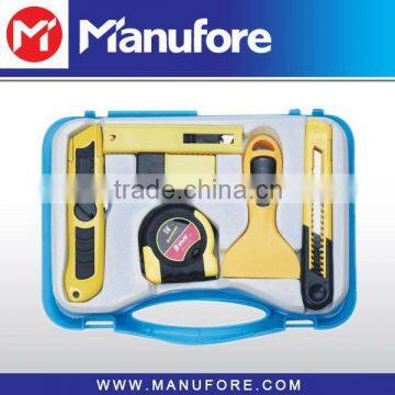 6pcs multi-function tool set : utility knife,scrpaer and measuring tape