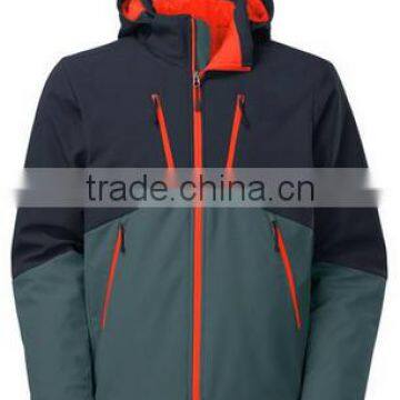 Fashion colourful warm softshell windproof hoody windbreaker jackets for men