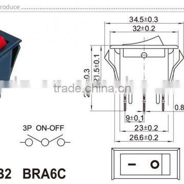 High Quality Temperature Double Push Button Rocker Switch for Electrical Products With Certificate 3 Position Switch photo-5