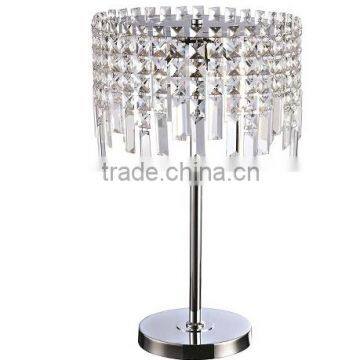 SAA popular in Australia droplet crystal table lamp with metal round base for home decor
