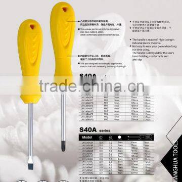 Philips/slotted/torx head magnetic screwdriver with GS certificated/Cross head torque steel screwdriver with rubber handle