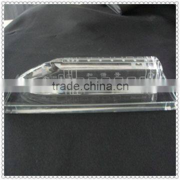 Popular Laser Crysta Train Model For Table Decoration