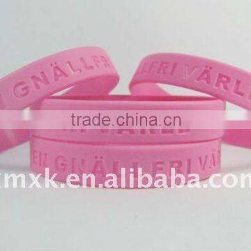 debossed silicone wrist band &bracelet