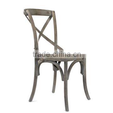 China Manufacturer Offer Antique Dining Wooden Cross Rest Chair