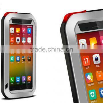Love Mei Aluminum Waterproof Case for Xiaomi 4 LOVE MEI Case Metal Gorilla Glass Cover Case for Xiaomi 4 Love Mei