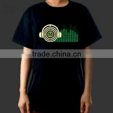 Sound Activated Flashing EL T-shirt