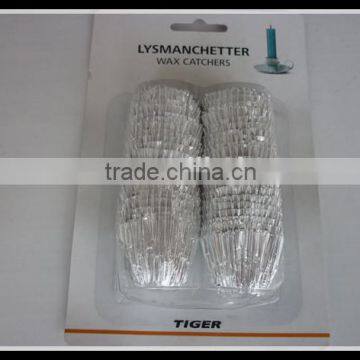 small disposable catering aluminum material wax catchers for candle