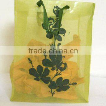 Wholesale 100% Cotton flock printed organza bag