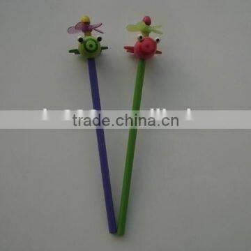 kids novelty design cute pencil with 3D top