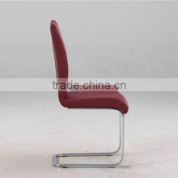 Hot Sale C602 Red PU Seat and Backrest With Unique Stitching Dining Chair