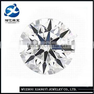 Chinese manufacturers 7mm 8hearts&8arrows synthetic white machine cut cz stone