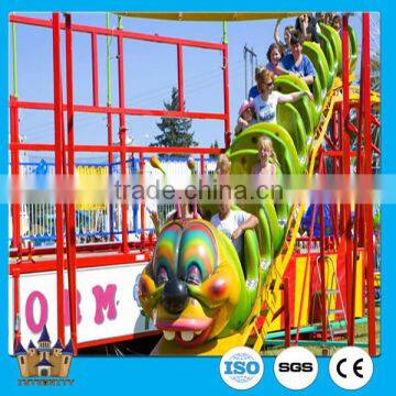 Amusement park track glide rides caterpillar happy train used train rail