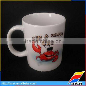 2016 Promotional custom ceramic white mug cup souvenirs