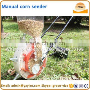 Hand push seeder manual corn planter sower machine