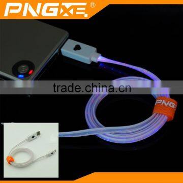 New design Flashing led cell phone charging micro usb cable with led light for Iphone 6/6s