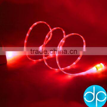2015 Hot Selling Charger Cable Flat Wired Glowing Usb Cable Led Light for Promotion photo-3