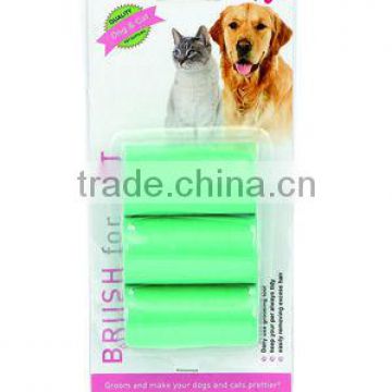 Green 3 rolls of waste pet bags for pet poop