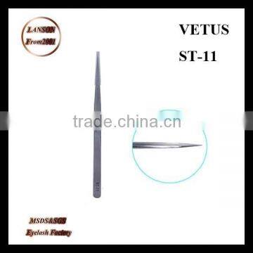 Salon professional stainless steel vetus tweezers/ST-11 VETUS tweezers for eyelash extension